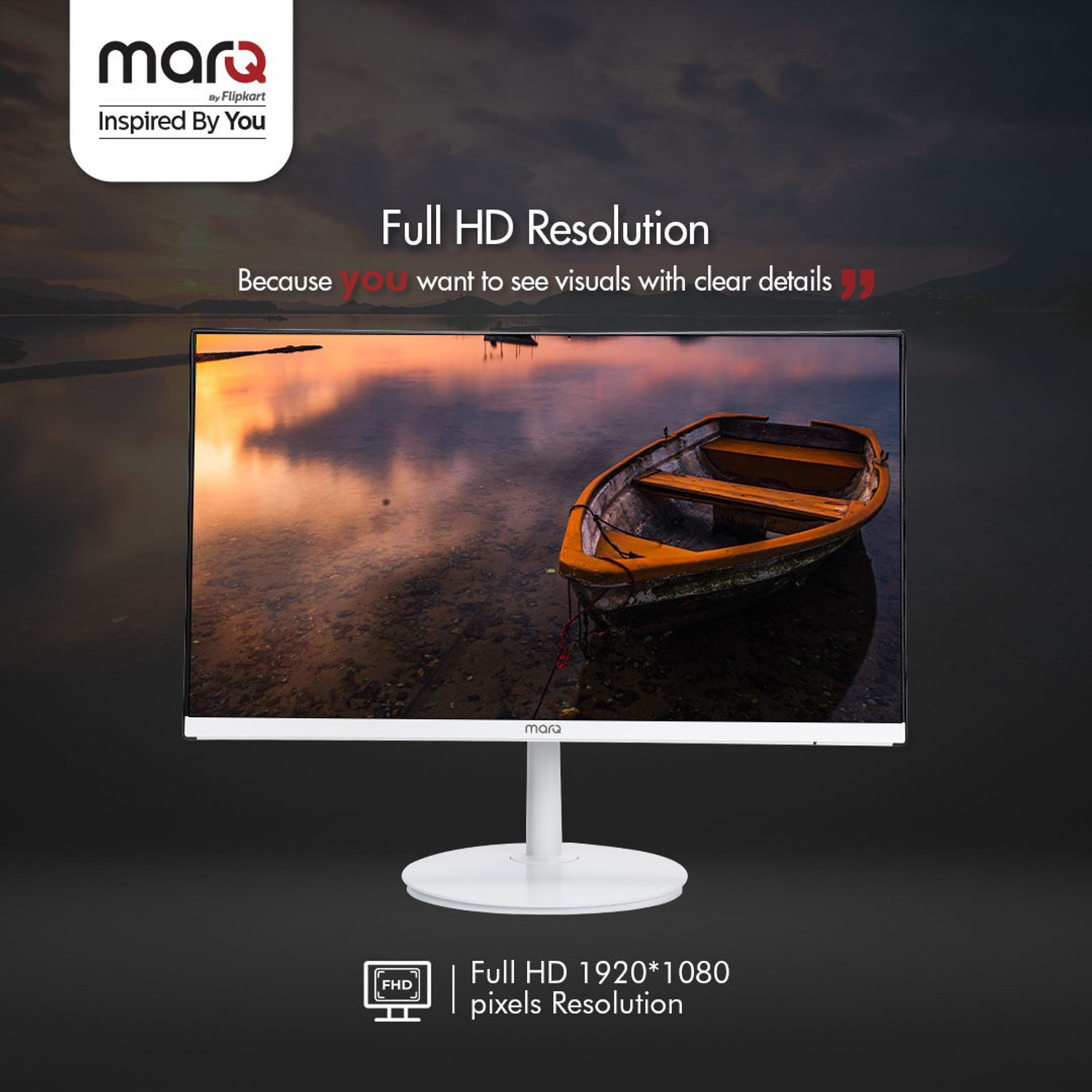 Image of MarQ by Flipkart 55.88 cm (22 inch) Full HD LED Backlit VA Panel with 2 X 3W Inbuilt Speakers Monitor (22FHDMVQIIHB)