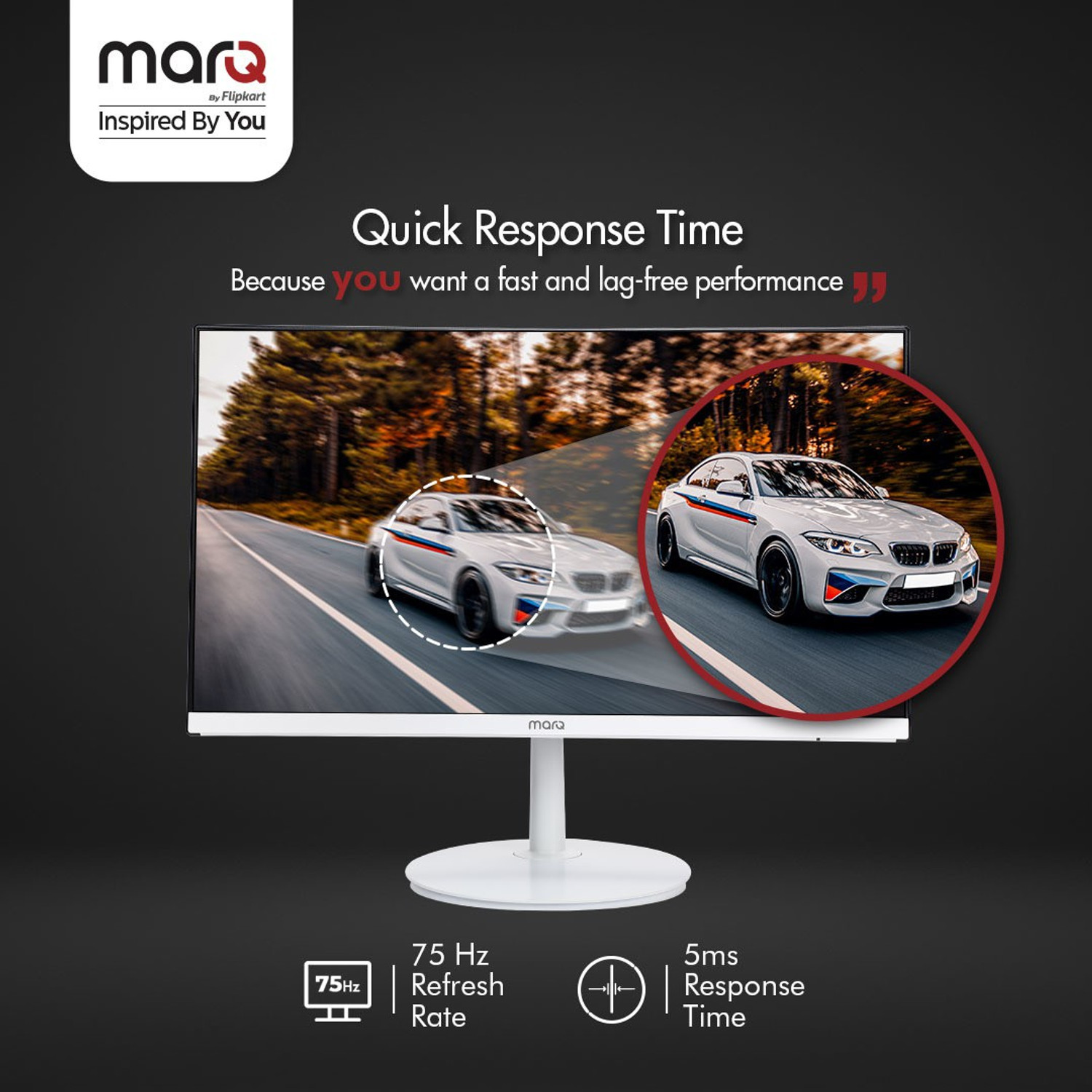 Image of MarQ by Flipkart 55.88 cm (22 inch) Full HD LED Backlit VA Panel with 2 X 3W Inbuilt Speakers Monitor (22FHDMVQIIHB)