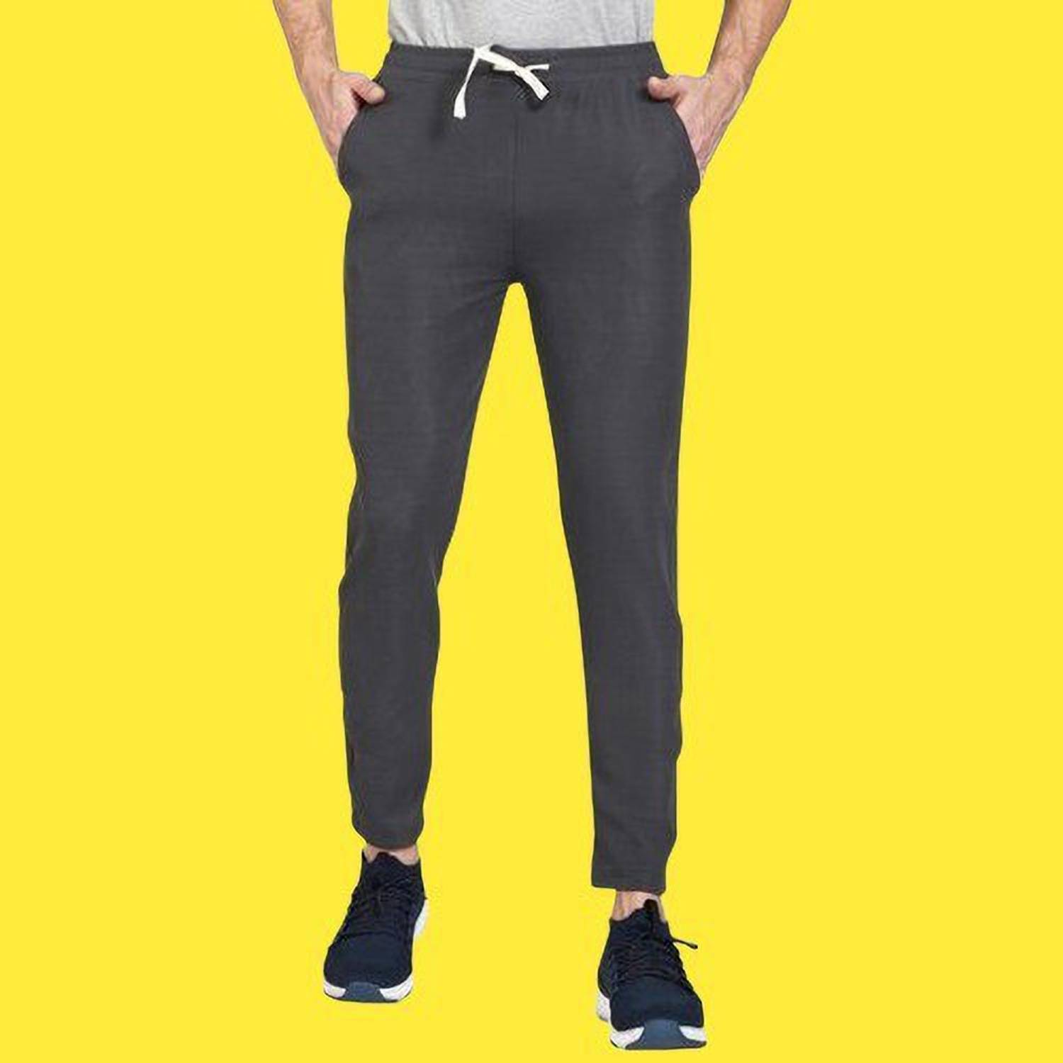 AMFABRICS Solid Men Grey Track Pants