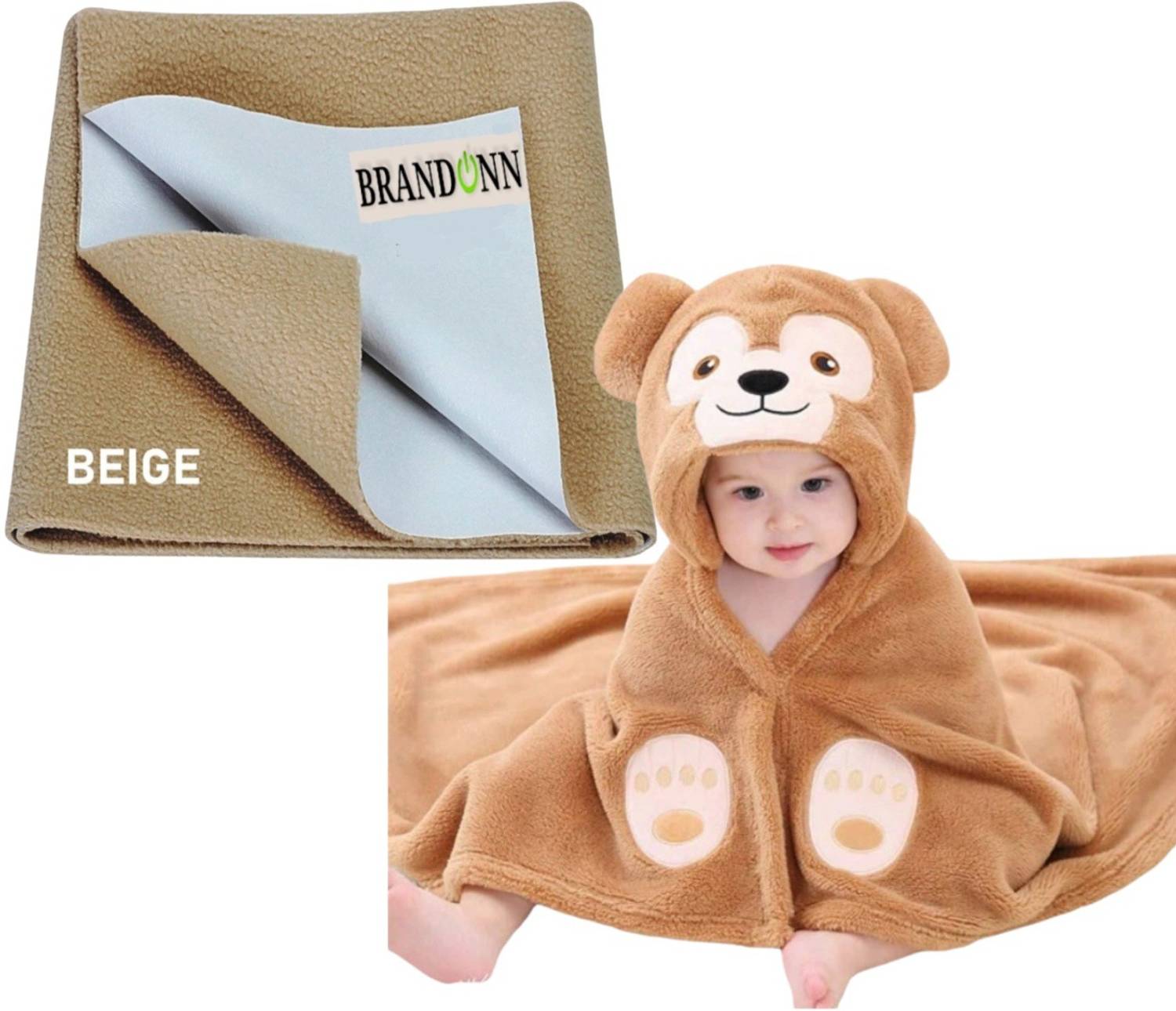 BRANDONN New Born Baby Gift Set Combo Pack for Baby Boys and Baby Girls Pack of 2 Pcs