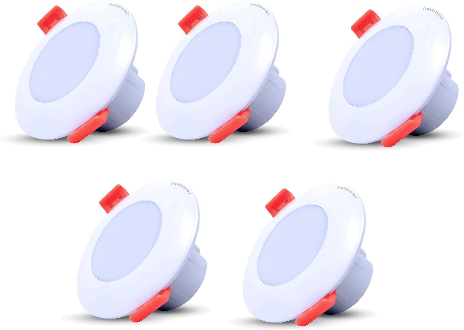 Image of ambert 3 watt led ceiling light pack of -5, white color Ceiling Light Ceiling Lamp (White)