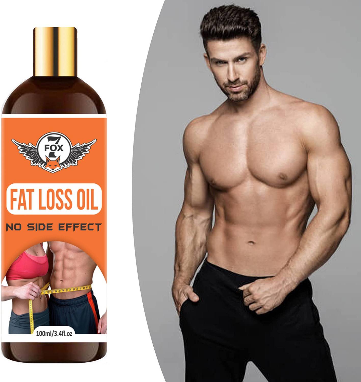 7 FOX Slimming Fat Burner Oil for Fat Loss Fat Burner Weight Loss Massage Oil -