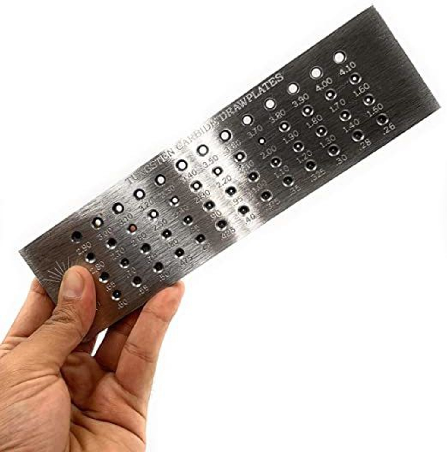 Image of HOUF Tungsten Carbide Insert Steel Wire Drawplate 52 Holes Round 0.26mm-4.10mm Die Multi Vise Tool