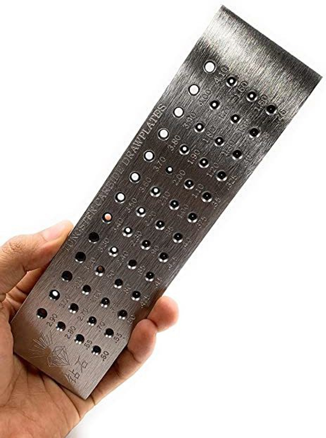 Image of HOUF Tungsten Carbide Insert Steel Wire Drawplate 52 Holes Round 0.26mm-4.10mm Die Multi Vise Tool