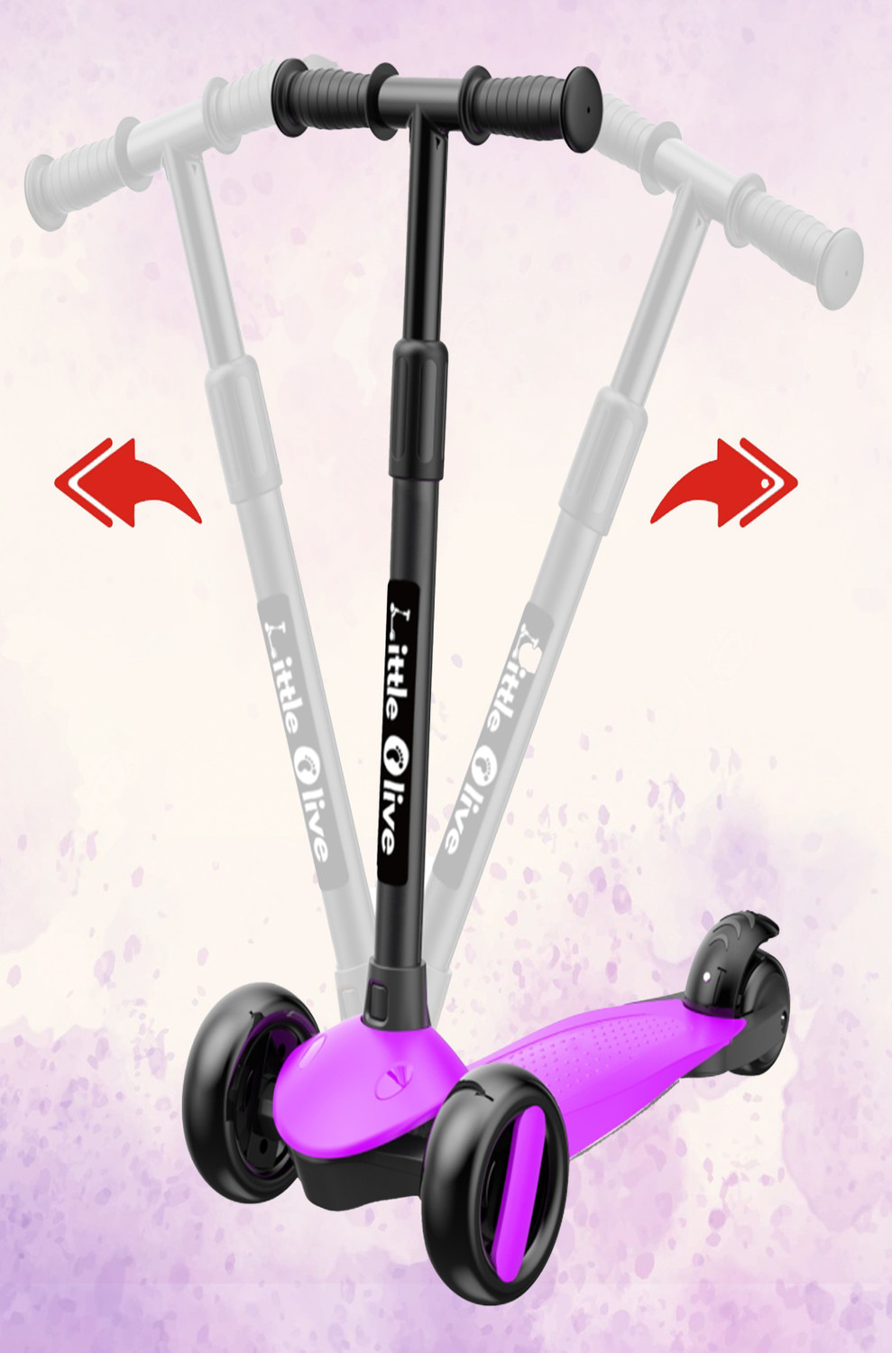 Image of Little Olive Ranger Foldable Scooter for Kids 4 Level Height PU Wheels with Brake