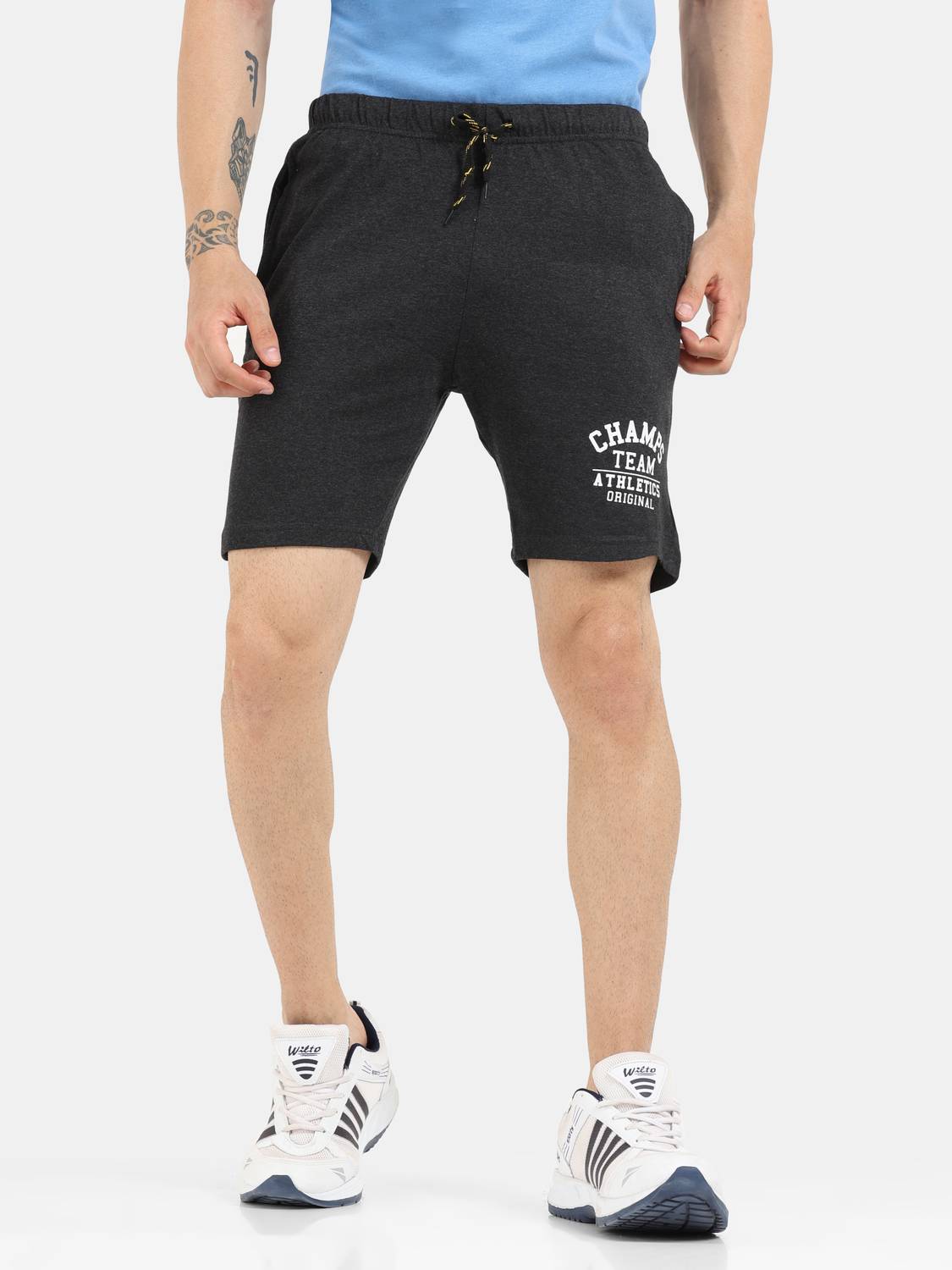 ARDEUR Solid Men Grey Regular Shorts