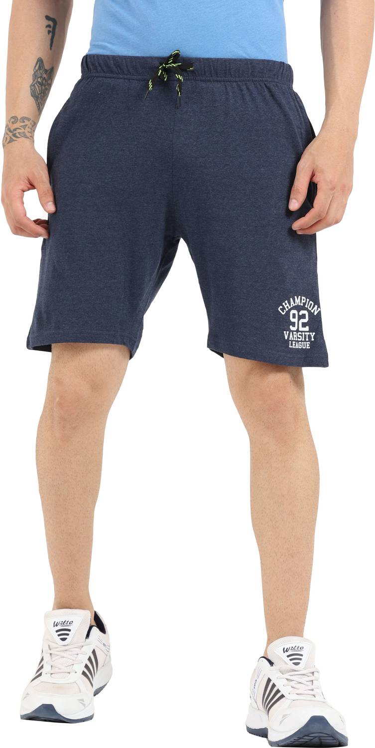 ARDEUR Solid Men Dark Blue Regular Shorts