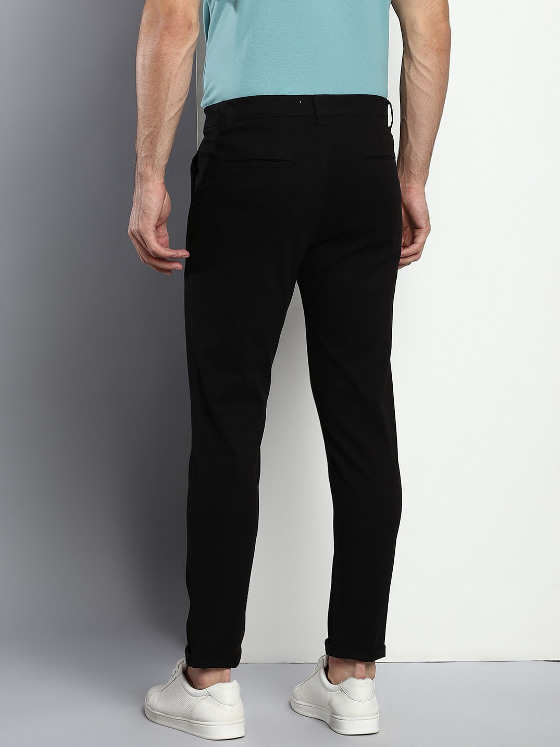Image of Dennis Lingo Tapered Men Black Trousers