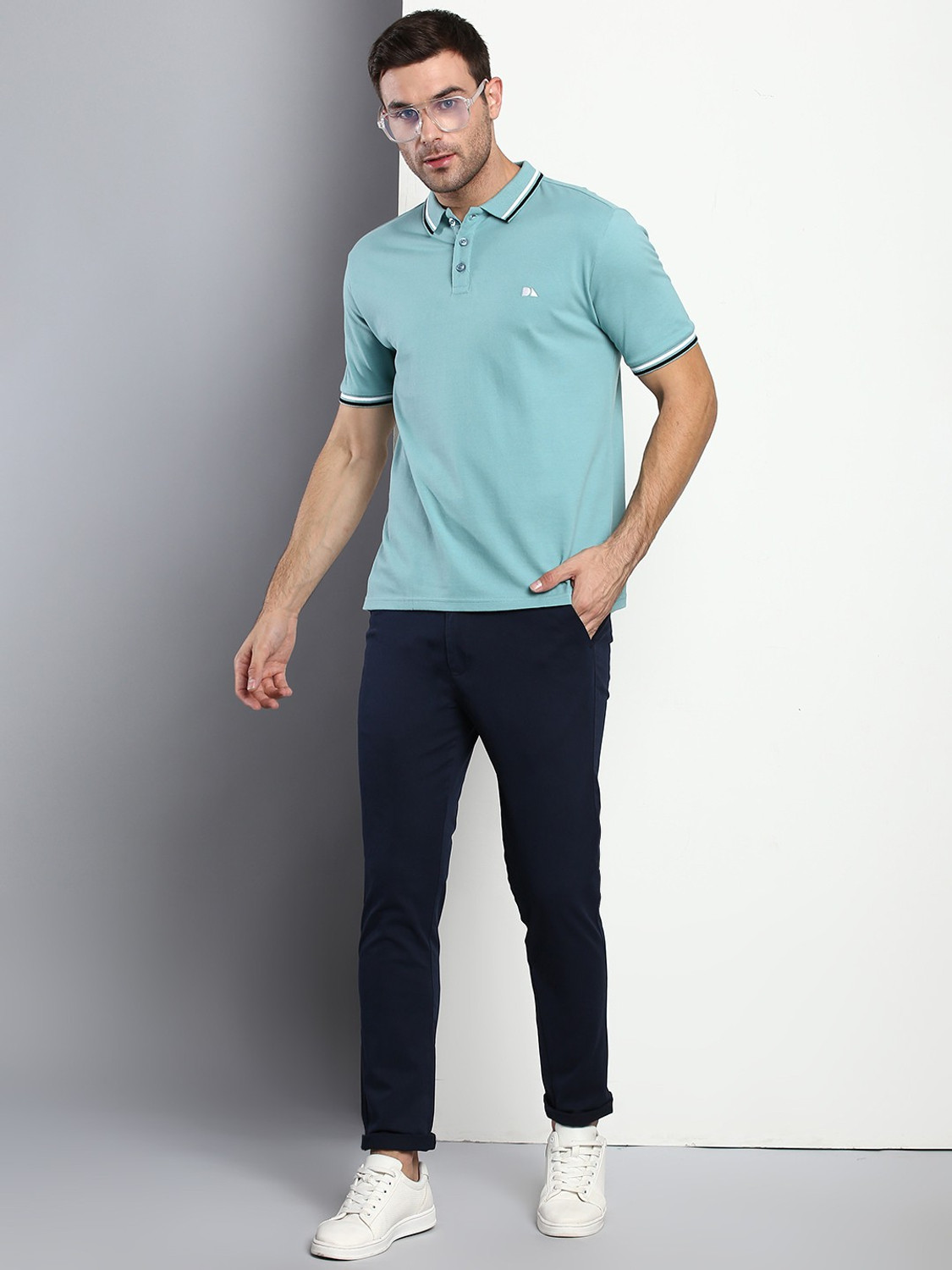 Image of Dennis Lingo Tapered Men Dark Blue Trousers