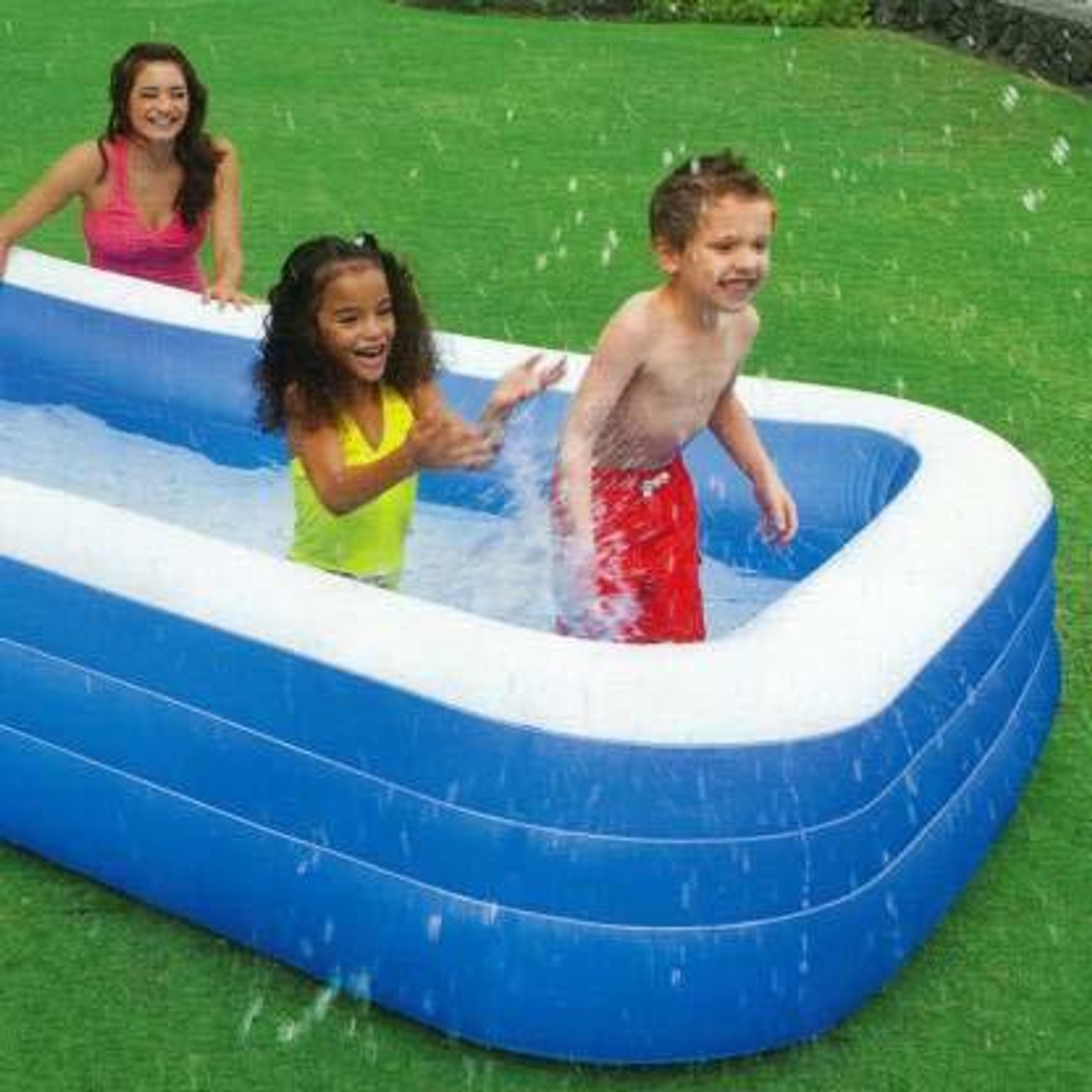 Image of Bestway Spa Swimming Bath Tub with Pump 10 Feet Blue (with Electric Pump). Inflatable Swimming Pool