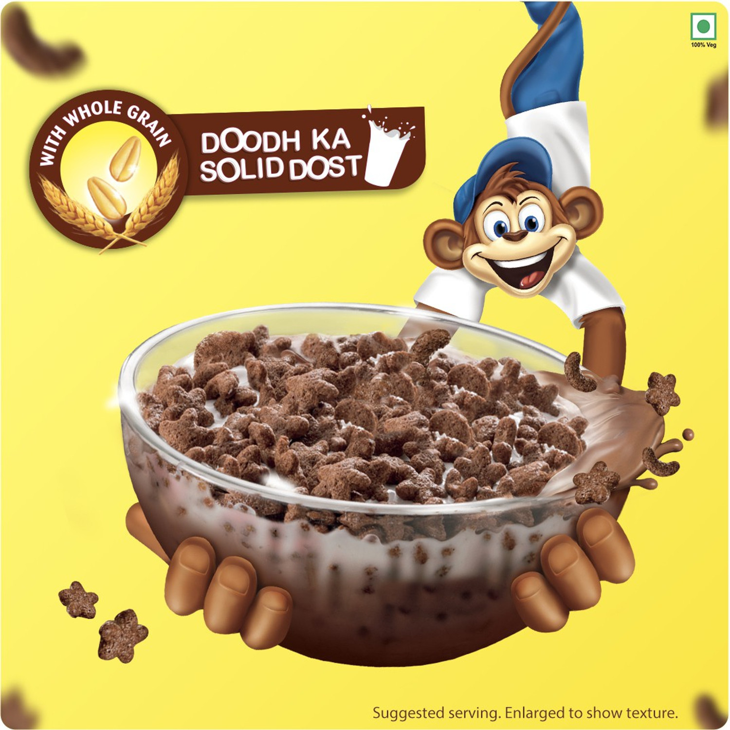 Image of Kellogg's Chocos Moons & Stars with Whole Grain, High in Calcium & Protein, Kid's Cereal Box