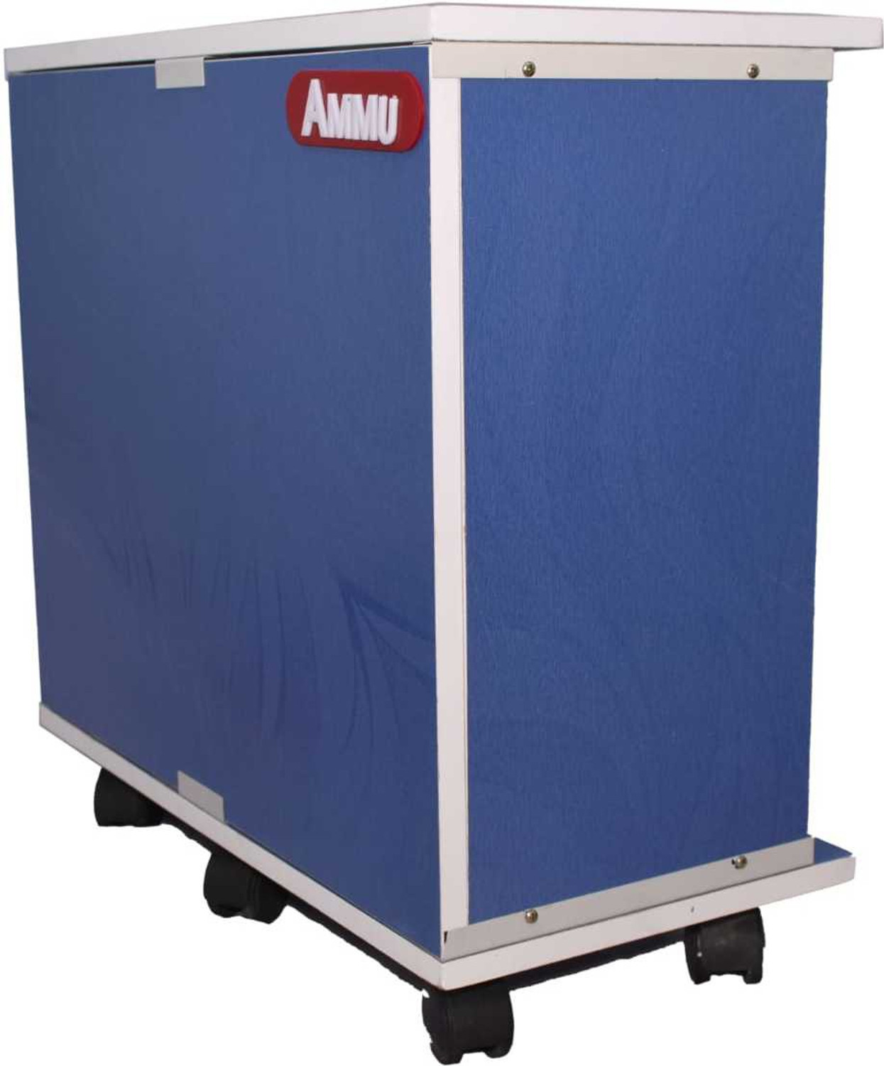 Image of AMMu Wooden Trolley with Battery Tray for Inverter Battery Trolley for Inverter and Battery