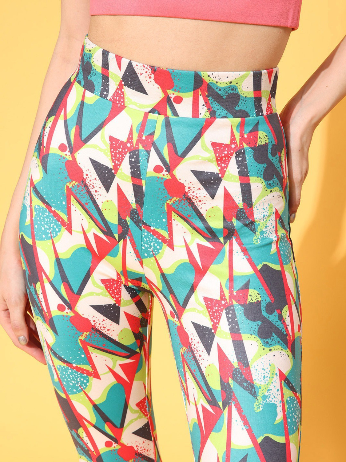 Image of Berrylush Printed Women Multicolor Tights