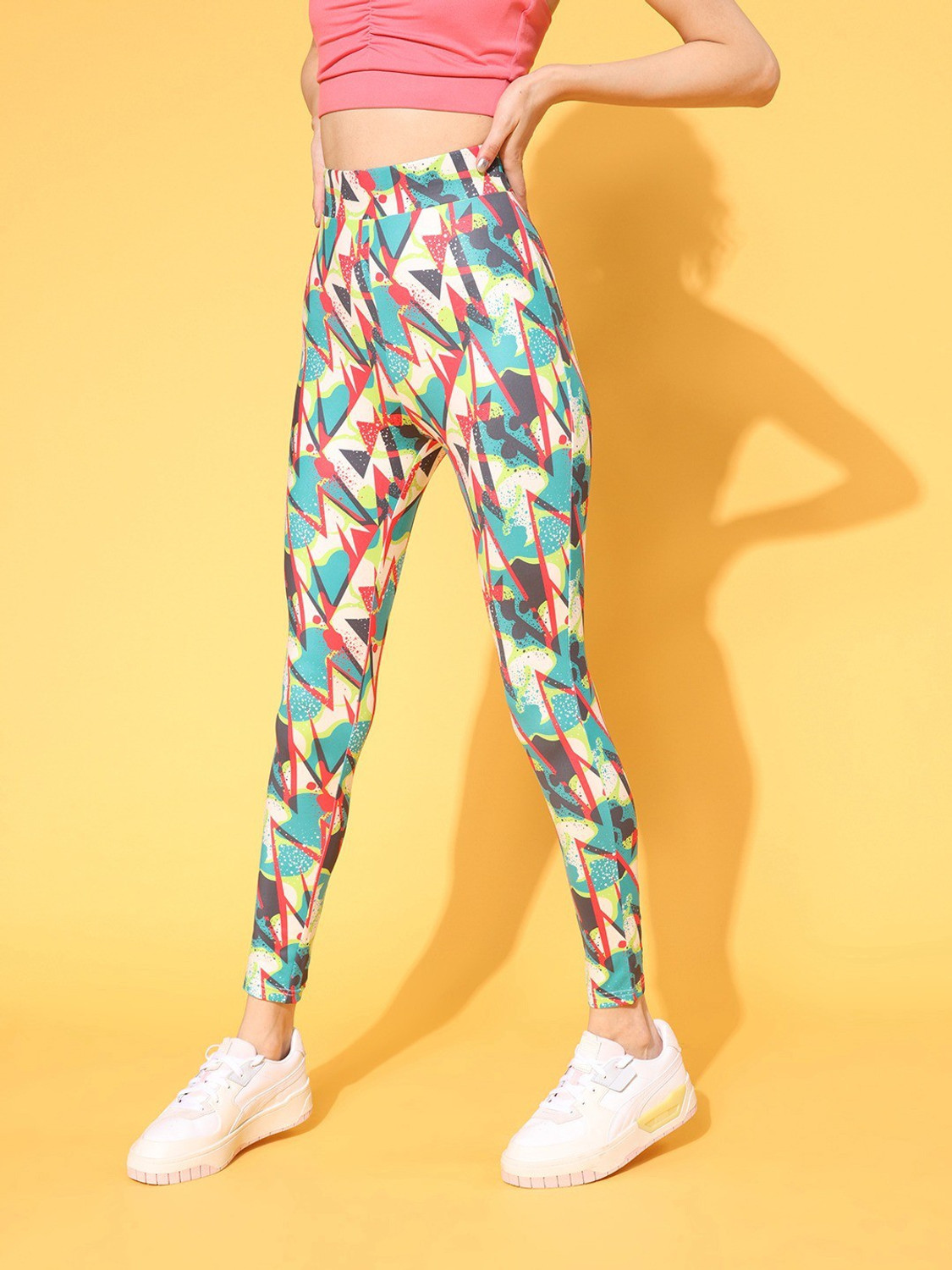 Image of Berrylush Printed Women Multicolor Tights