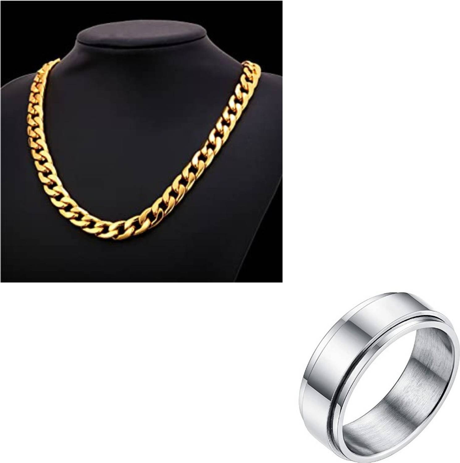 Bellina Alloy Gold, Silver Jewellery Set