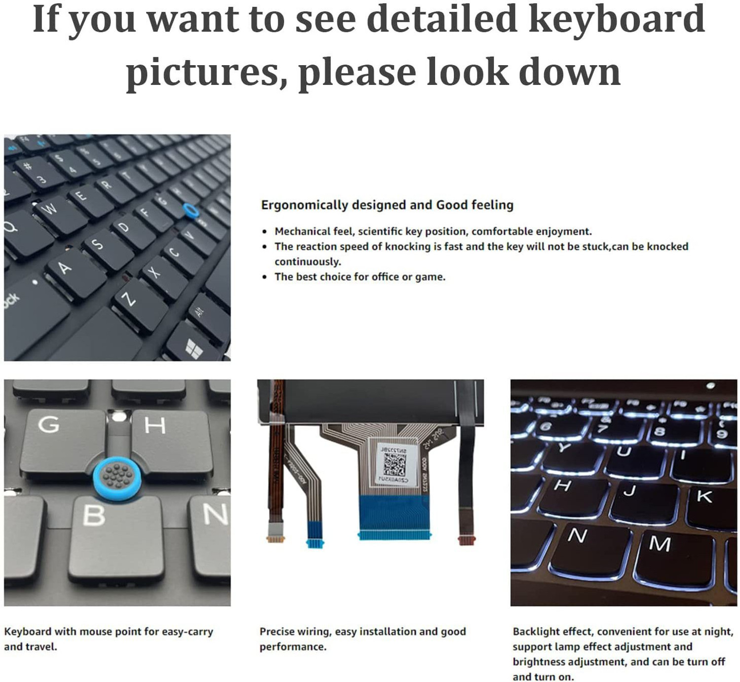 Image of TechSio Latitude E5550 E5570 E5580 5550 5580 5590 5591 with Backlit & Pointer Internal Laptop-size Laptop Keyboard Compatible with Desktop, Laptop, Mac