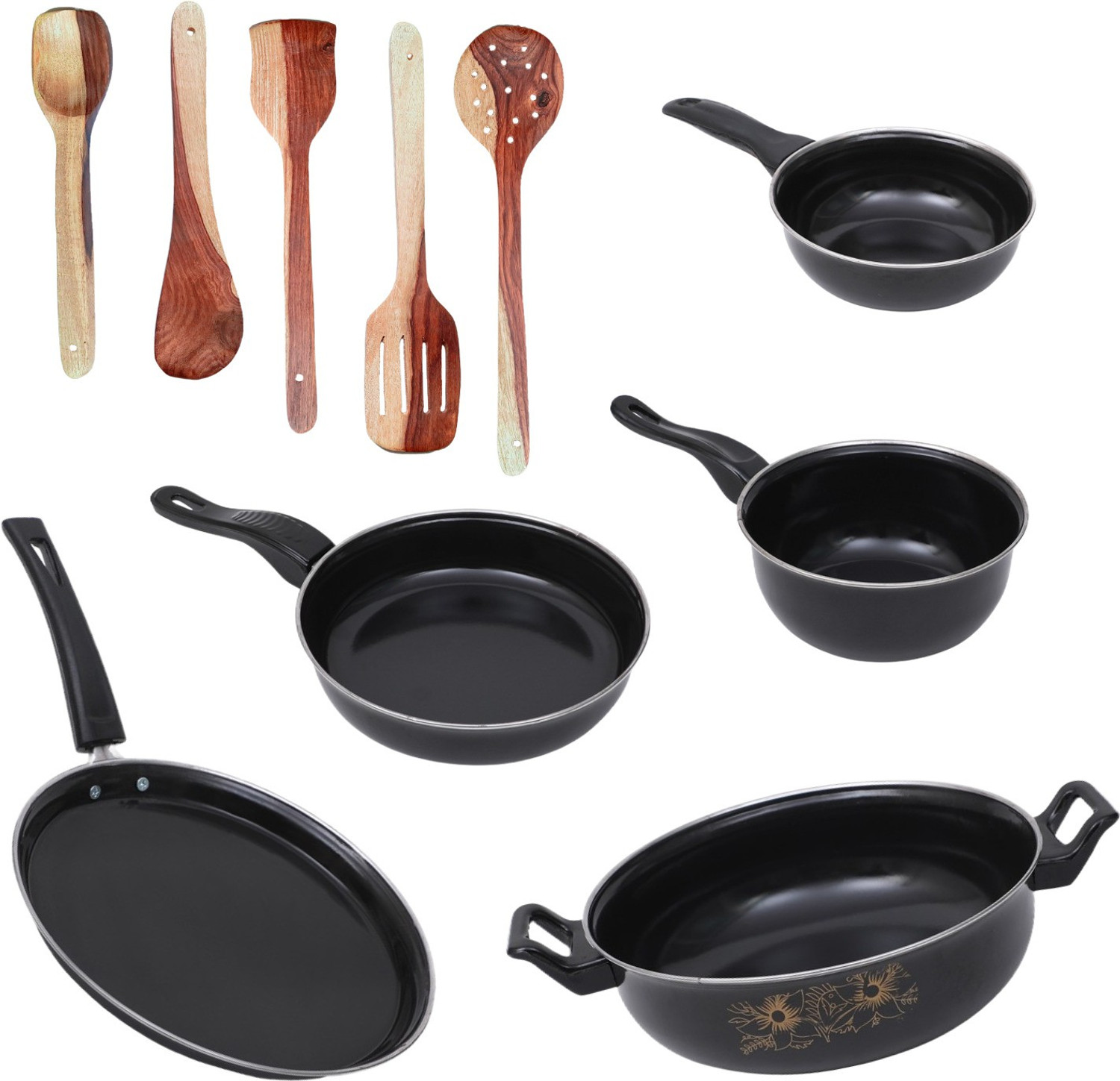Image of cookpro Brand New Kitchen Cookware Set of 10 Pcs- Induction Bottom Non-Stick Coated Cookware Set