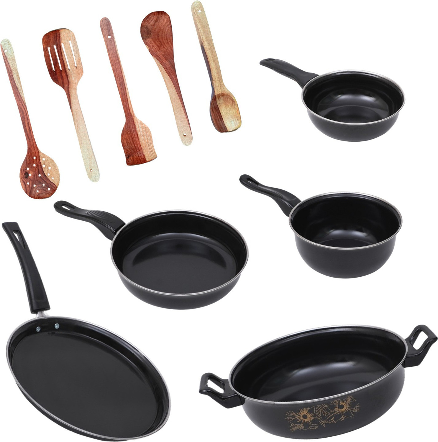 Image of cookpro Brand New Kitchen Cookware Set of 10 Pcs- Induction Bottom Non-Stick Coated Cookware Set