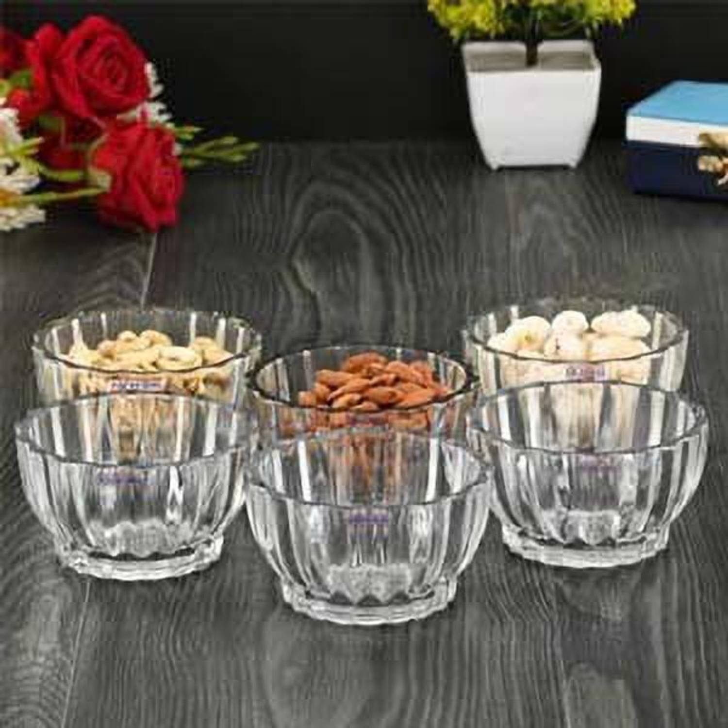 Aone Glass and Crockery Store Glass Candy Bowl serving fruits, candy, Chocolates, Dry-fruit, Deserts, Ice cream, Sweets