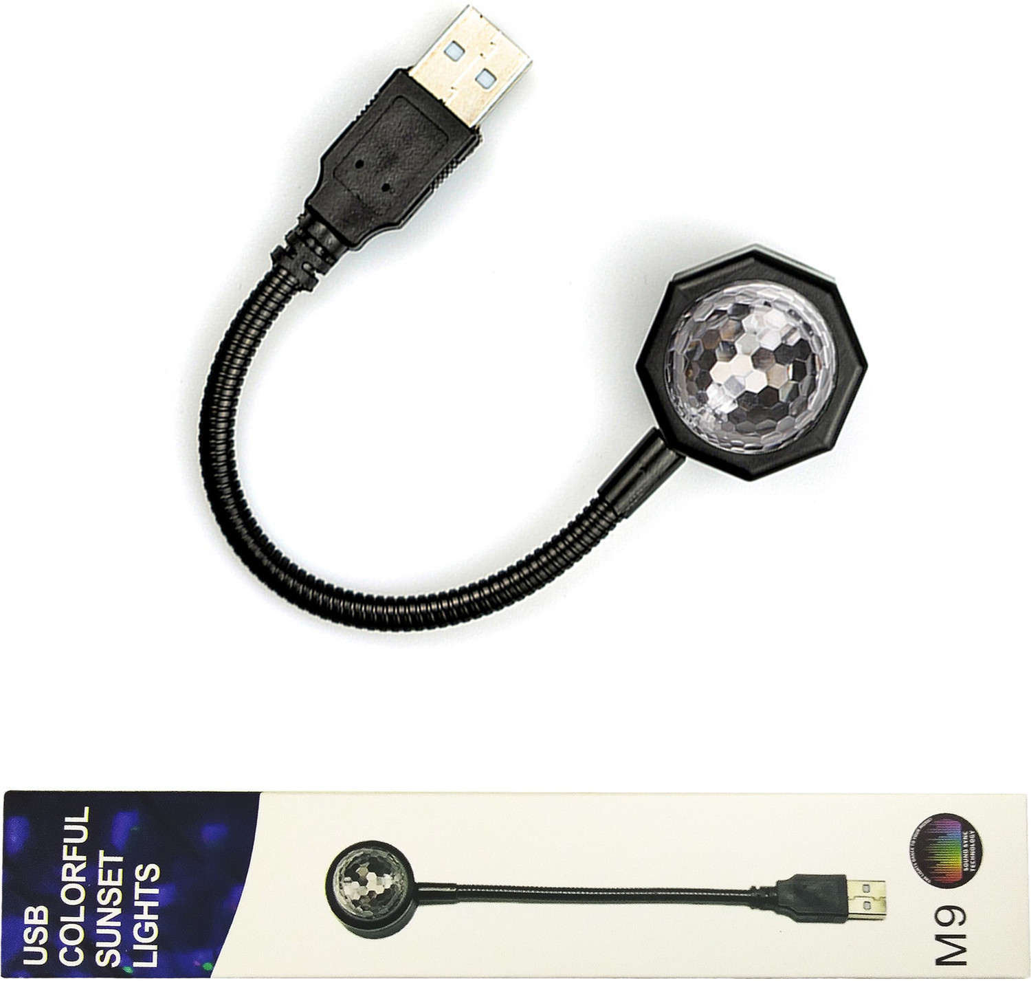 Image of WRADER USB Car DJ Light with Multi Functional Light Modes Disco Light for Cars and Home Shower Laser Light