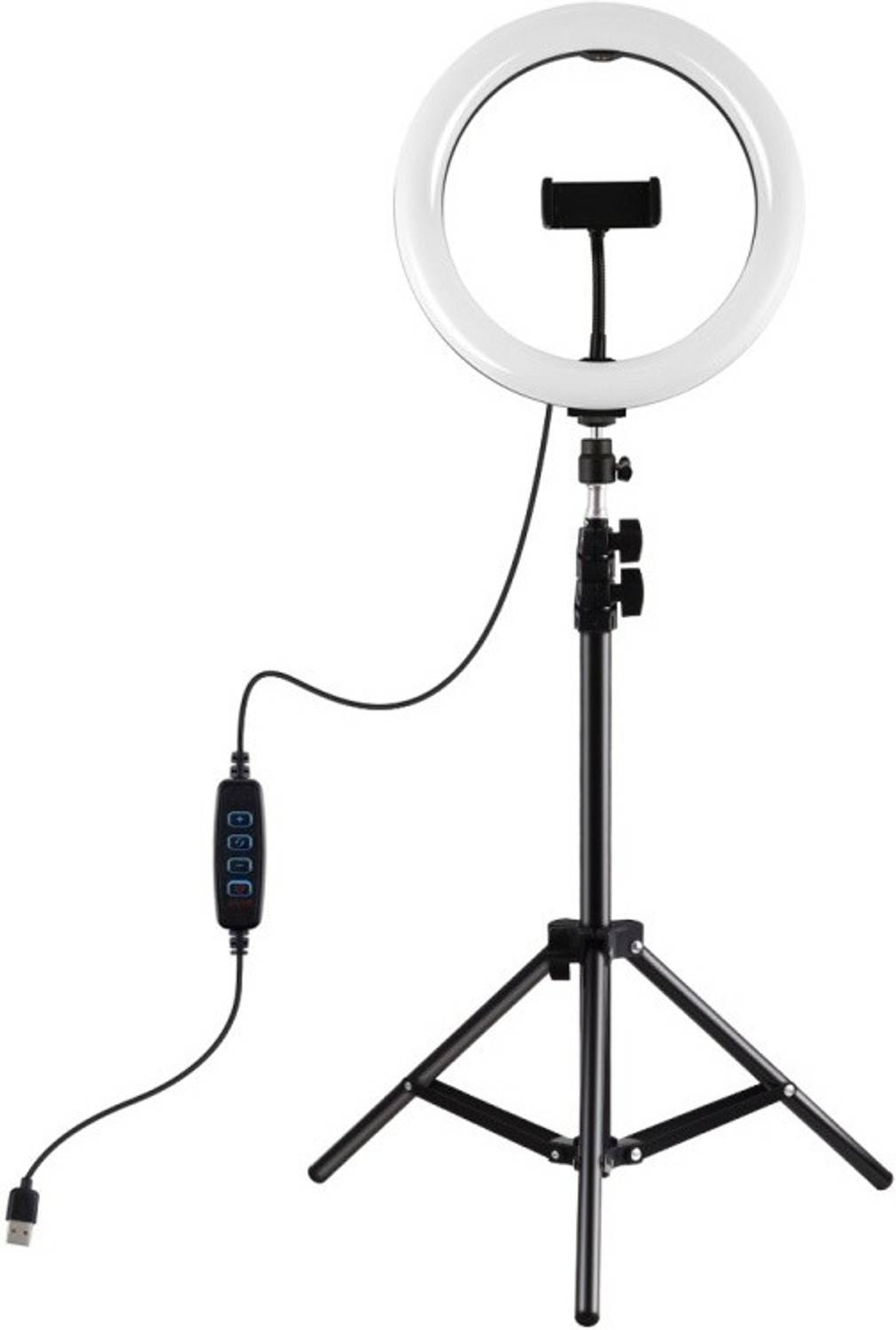 Wrapo 10inch Dimmable 3 Modes LED Bulb Selfie Ring Light Metal Tripod Phone Clip Photo Stand For Live Portrait Flashlight Makeup Photography Tripod - Wrapo : Flipkart.com