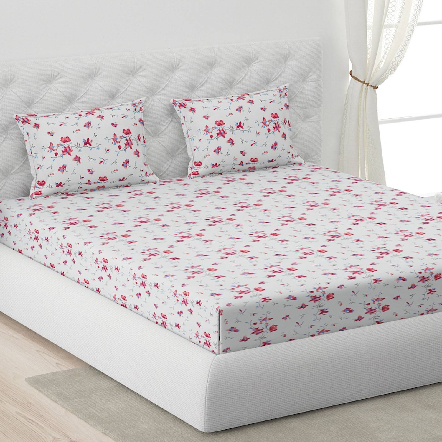Moca by Monte Carlo Microfiber Double Flat 120 TC Printed 1 Bedsh