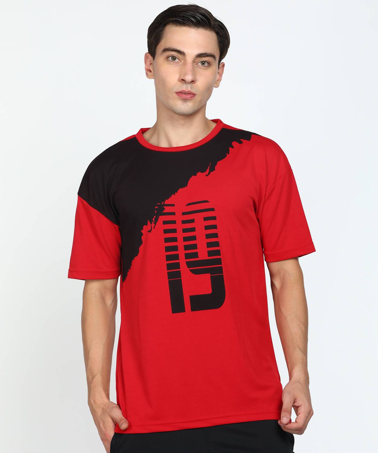 Aditya Birla - abof Printed Men Round Neck Red T-Shirt
