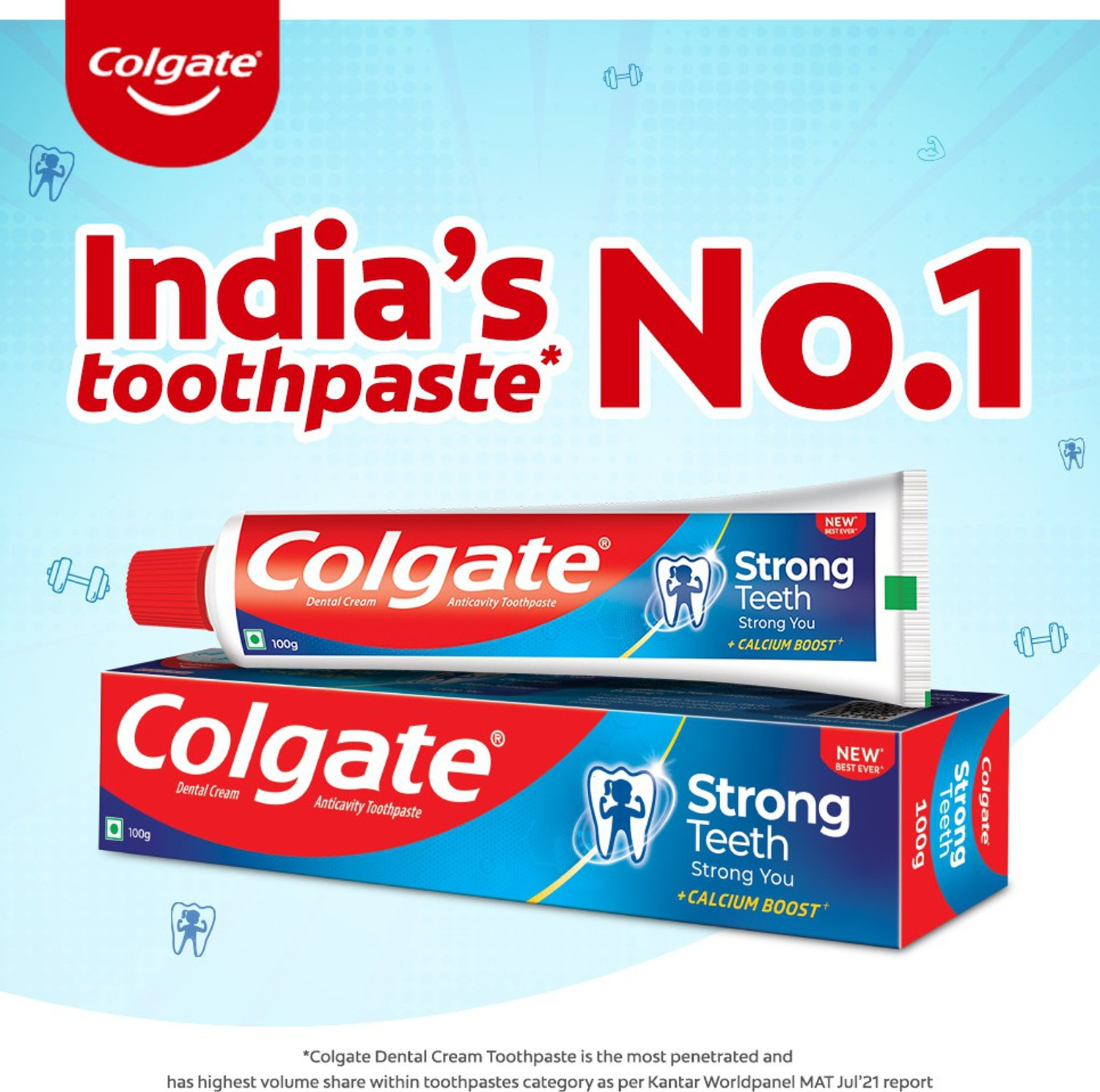 Image of Colgate Strong Teeth and Active Salt Toothpaste