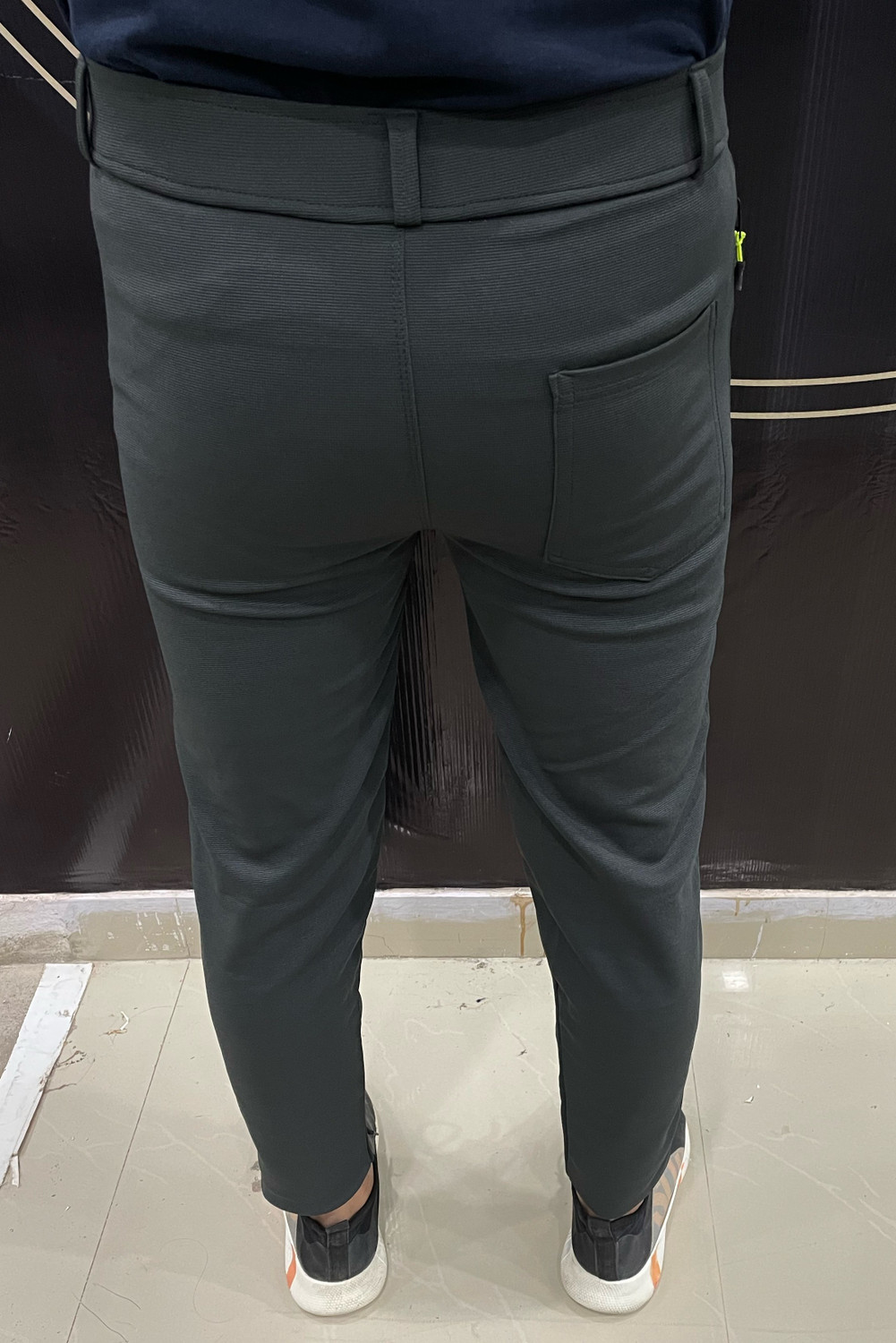 Image of We Perfect Slim Fit Men Grey, Green Trousers