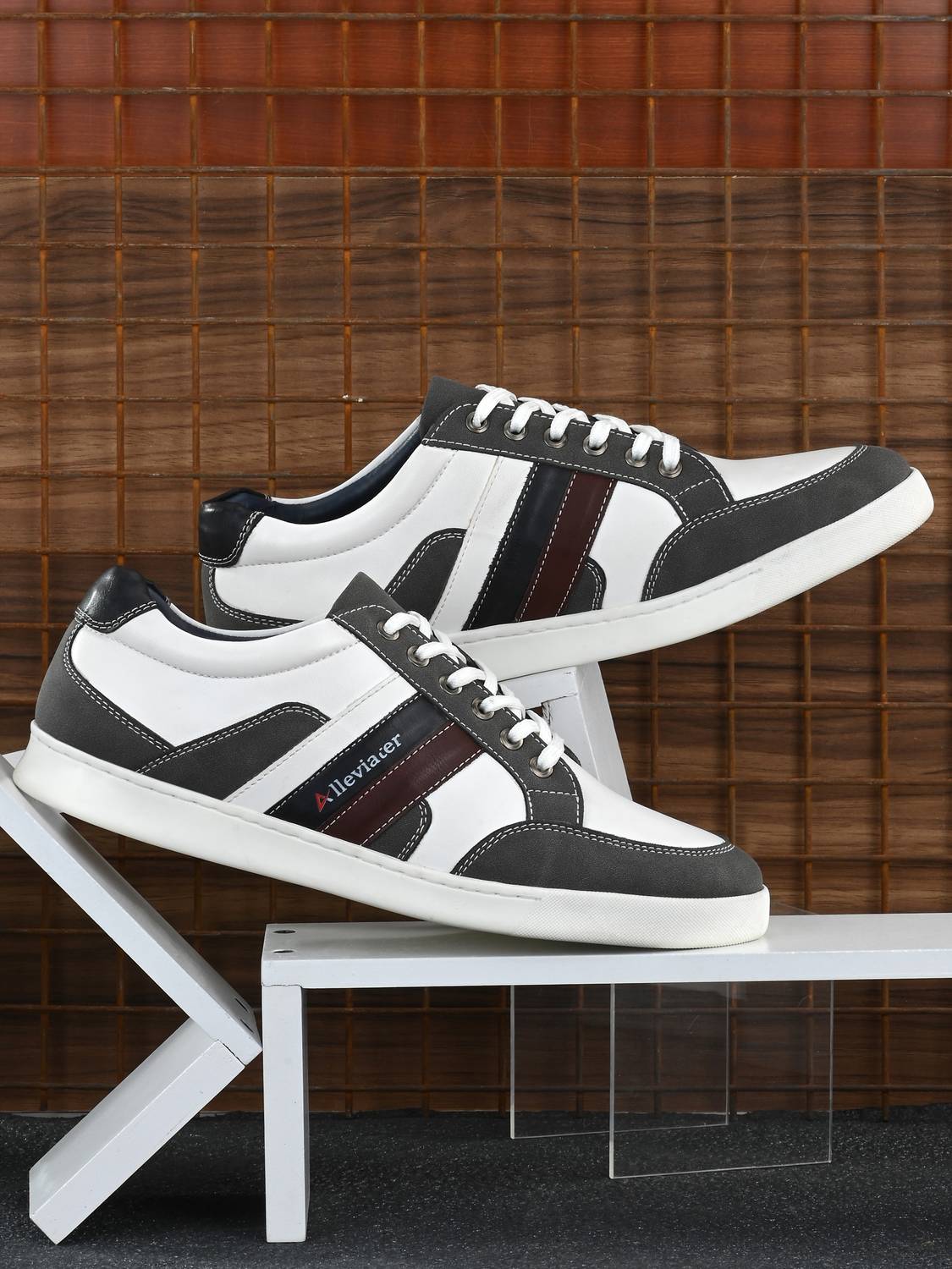 ALLEVIATER Flux Leather Casual Sneaker Shoes for mens and Boys Office, Party and Daily Use Sneakers For Men
