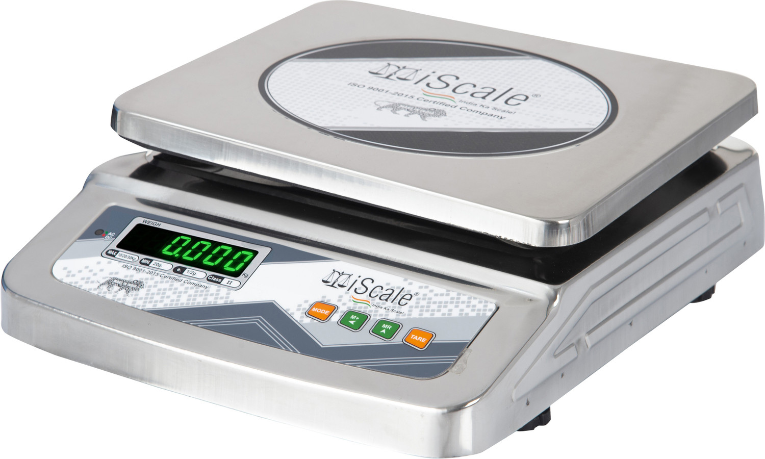 Image of iScale 30kg x 1g Stainless Steel Weighing Scale with Front and Back Double Display Weighing Scale