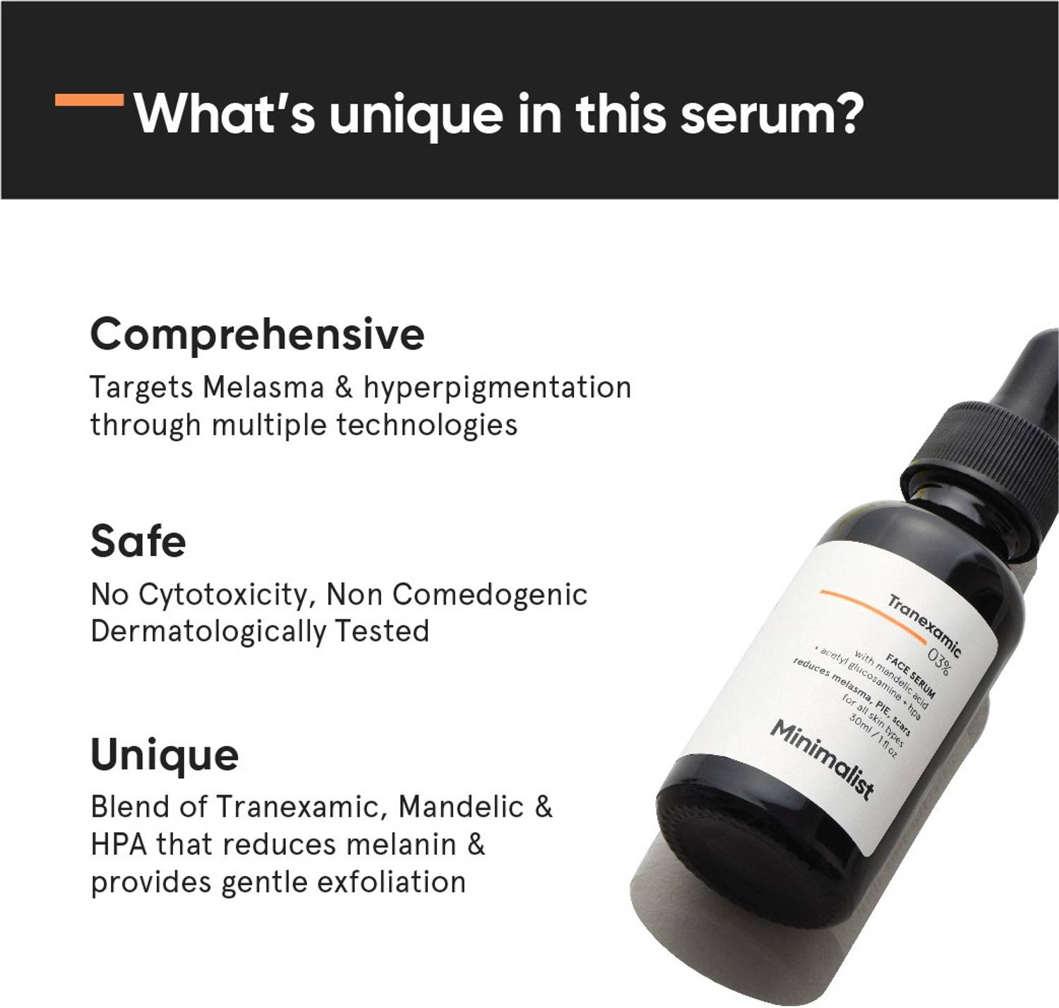 Minimalist 3% Tranexamic Acid Face Serum 30ml - Image 4