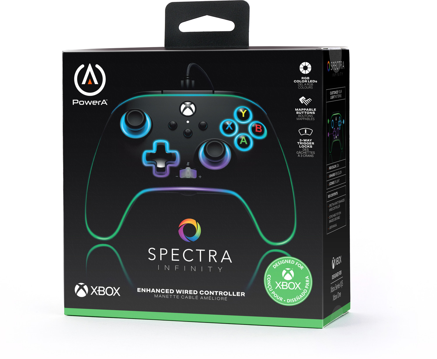 Image of PowerA Officially Licensed PC Spectra Infinity Enhanced Wired Controller,Vivid USB Gamepad
