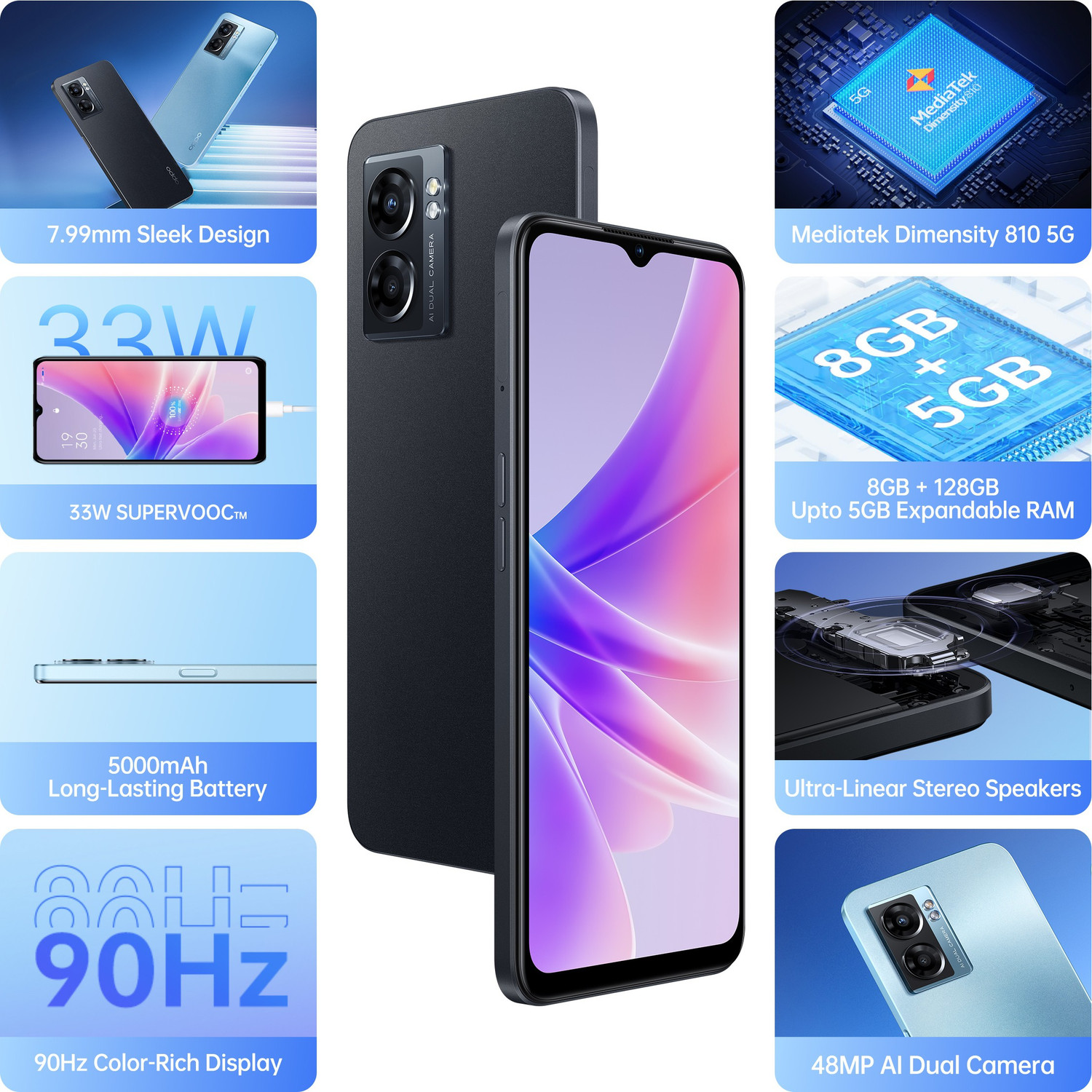 Image of OPPO K10 5G (Midnight Black, 128 GB)