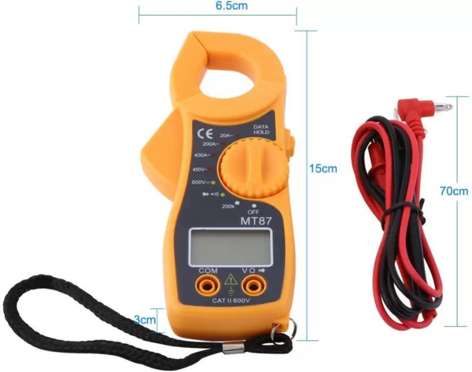 Image of SG Flash Mt-87 Mini Pocket Handheld Portable Digital Clamp Meter Digital Multimeter