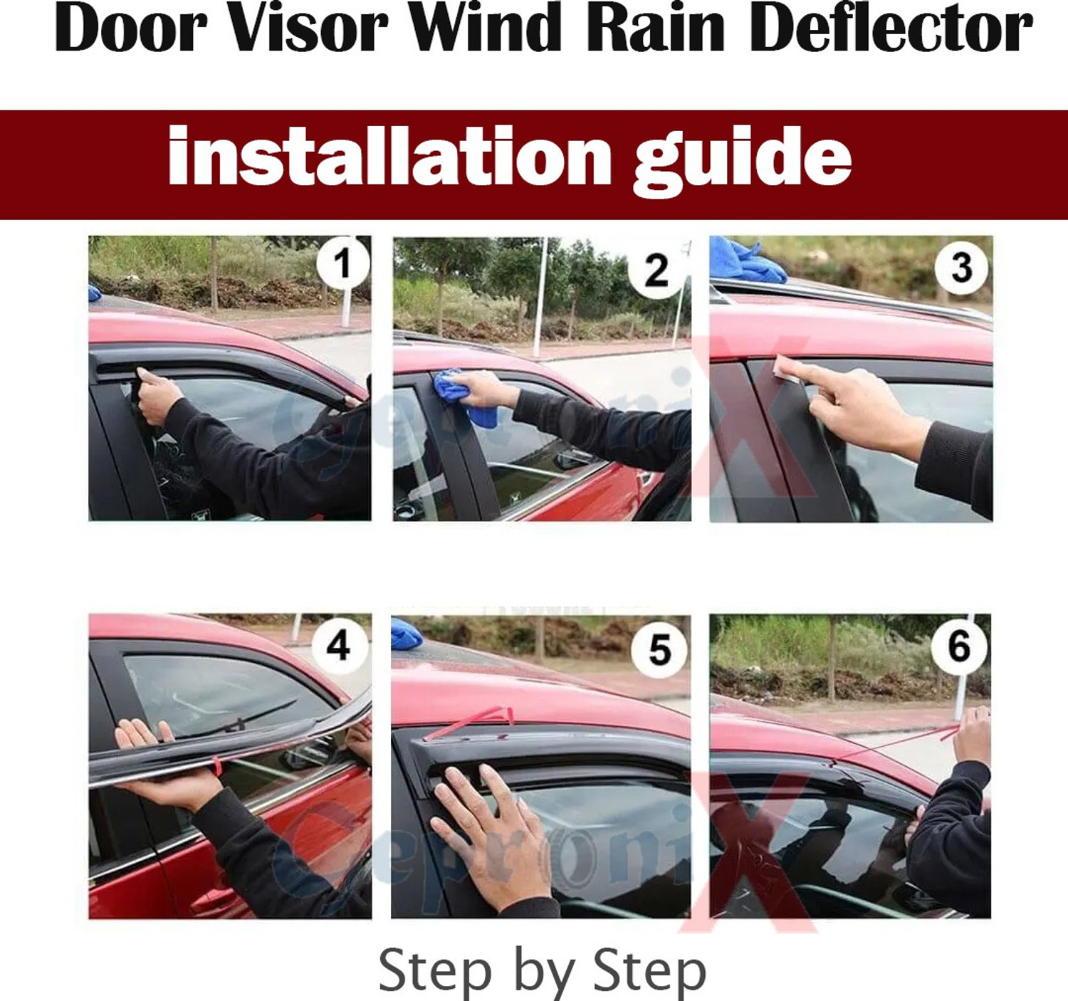 Image of KRISHNA AUTO For Non-convertibles Front, Rear Wind Deflector