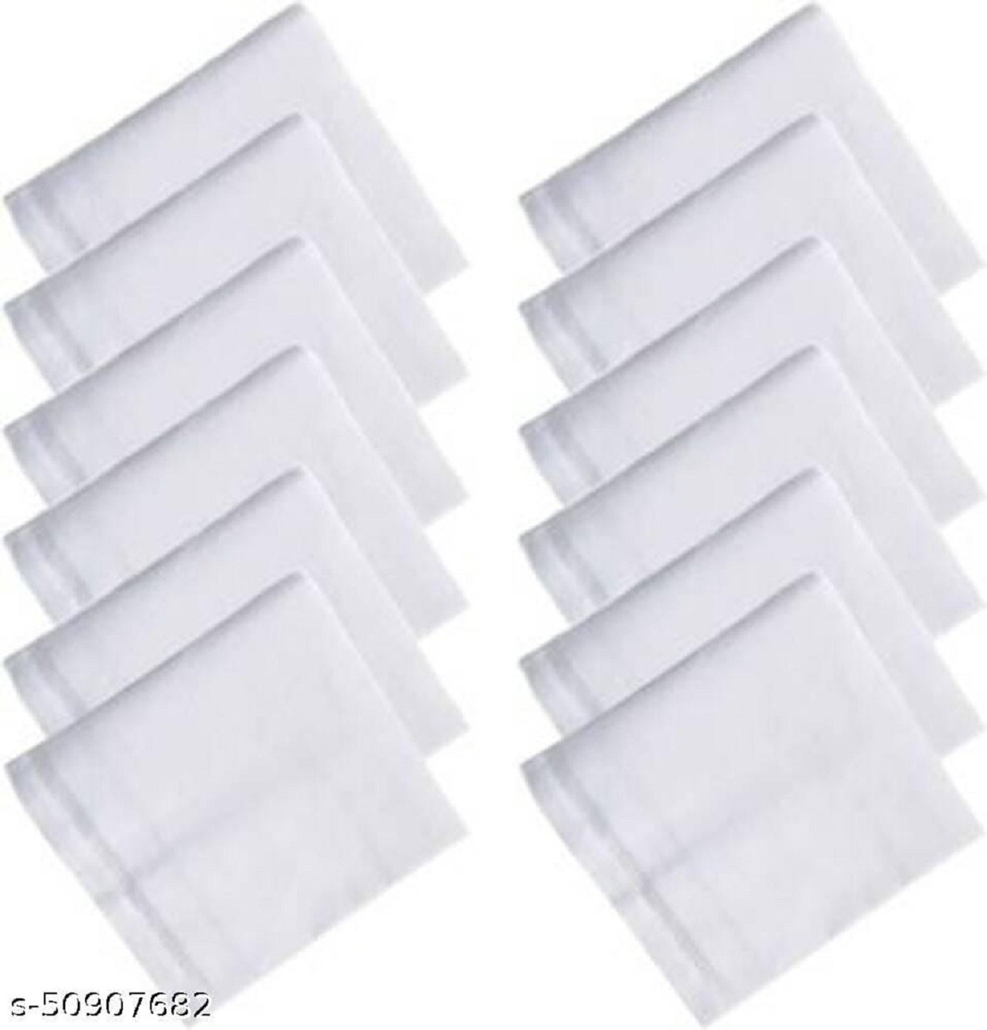 Image of kelpertech Milky white Gifts Purpose white labelled Hankerchief [ inchWHITTE inch] Handkerchief