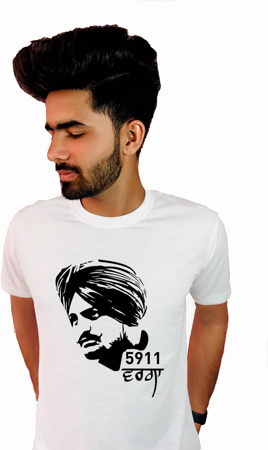 BalSo Printed Men Round Neck White T-Shirt