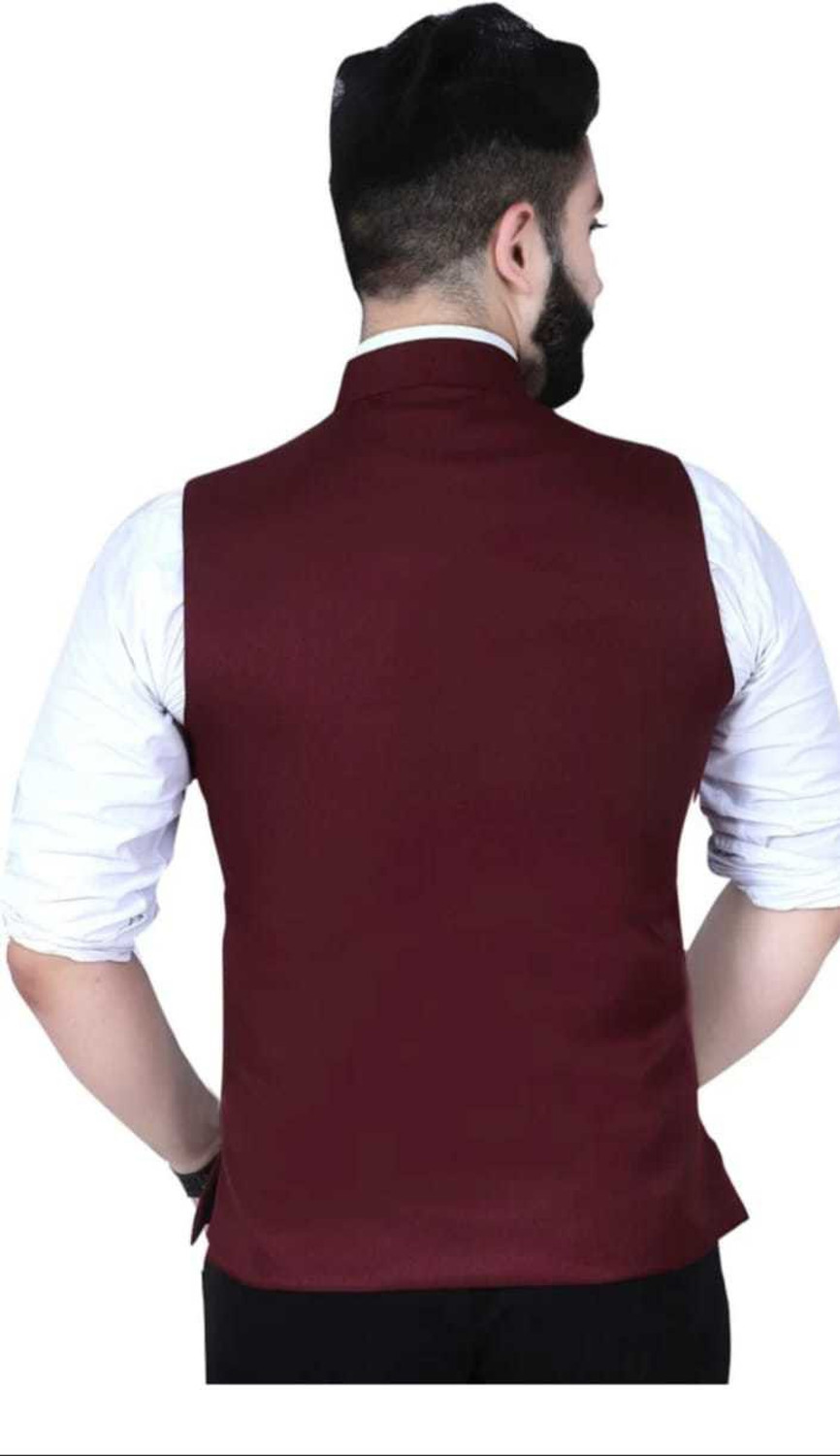 Image of maksud enterprise Solid Men Waistcoat