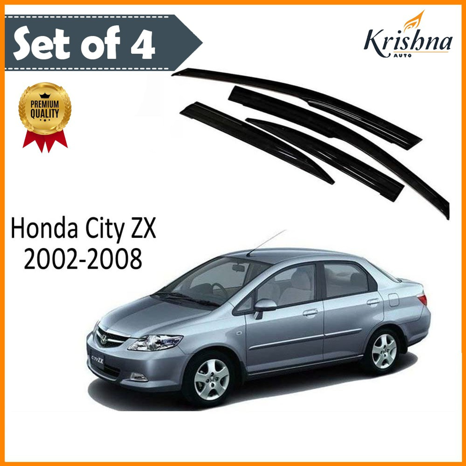 Image of KRISHNA AUTO For Non-convertibles Front, Rear Wind Deflector