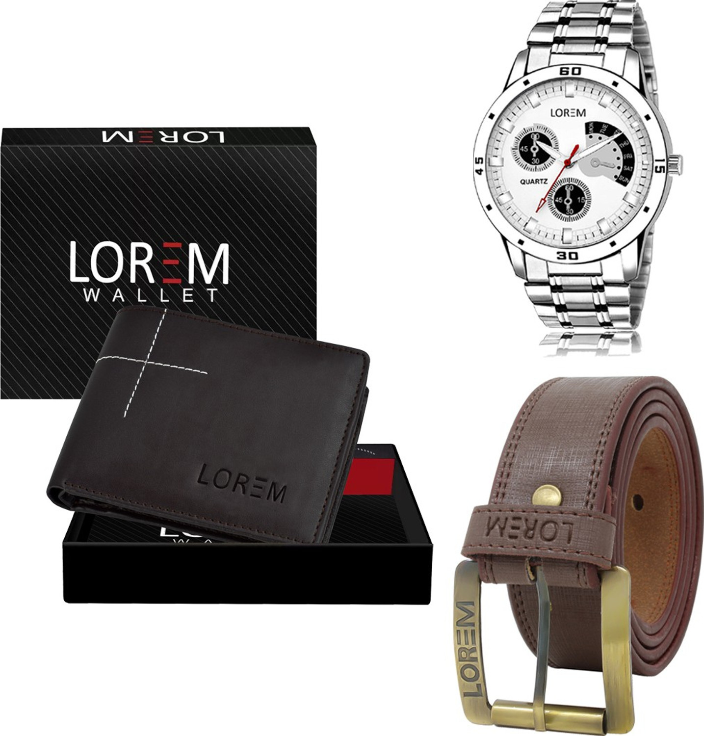 Image of LOREM Belt, Wallet & Watch Combo