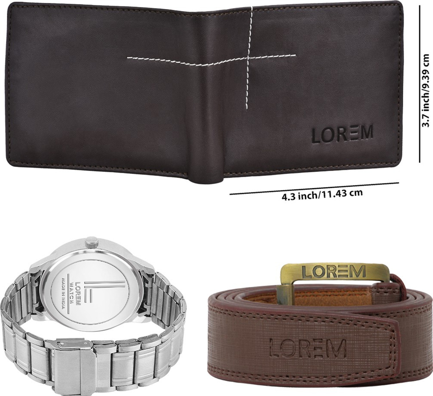 Image of LOREM Belt, Wallet & Watch Combo