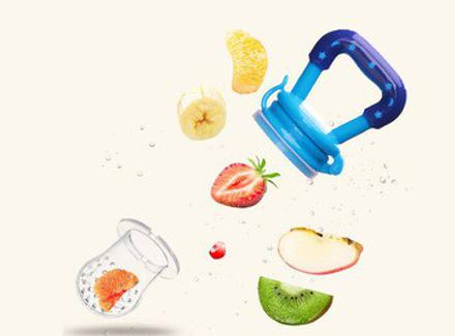Baby Shark Baby Fruit Feeder, Baby Food Feeder Pacifiers for Teething Relief Teether and Feeder