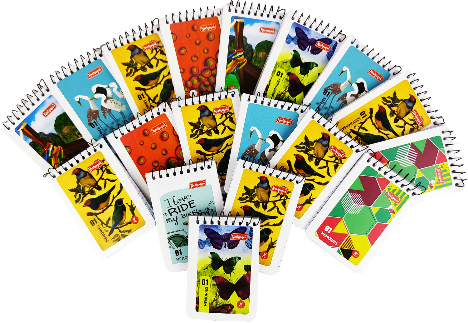 Image of NEELGAGAN Spiral Note Pad No. 1, (9.0cm x 6.2cm) 160 Page (P-20) Pocket-size Diary Ruled 160 Pages