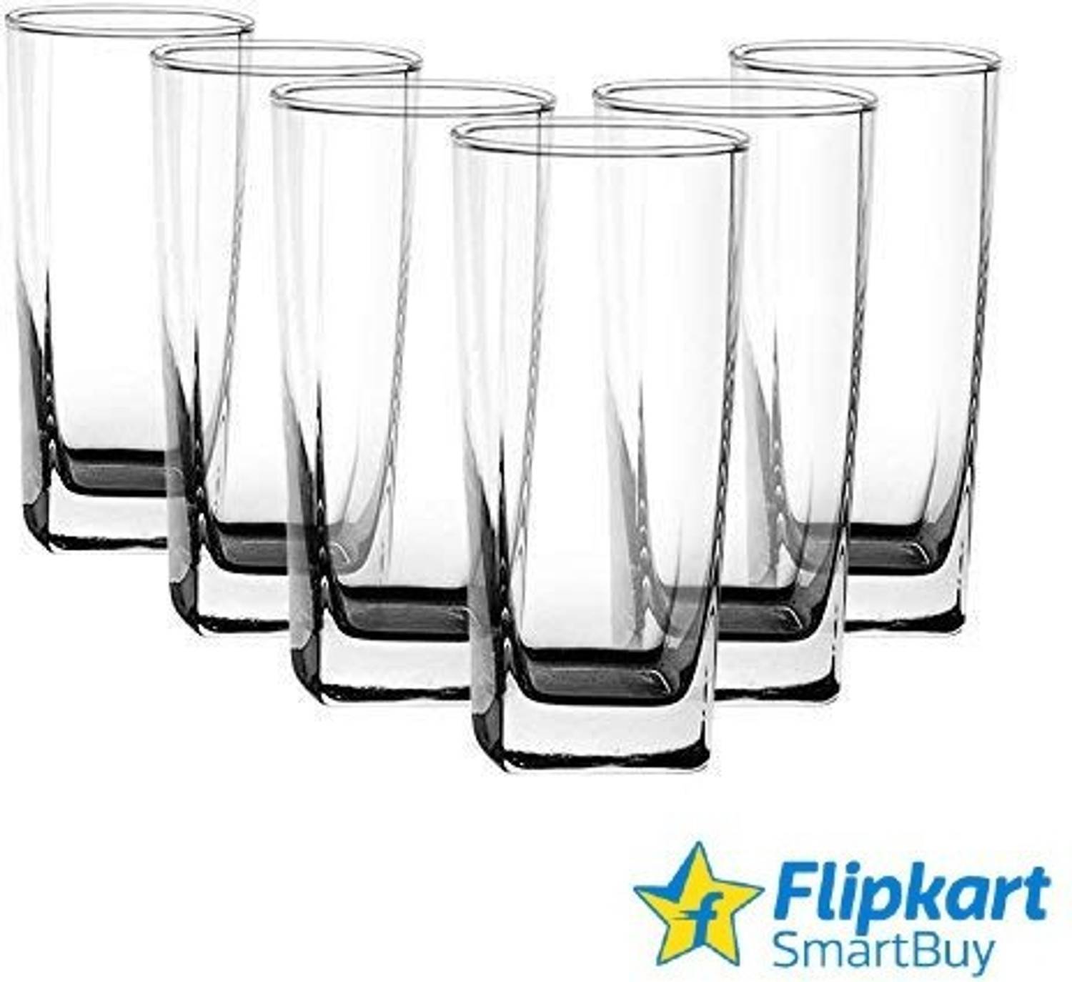 Flipkart SmartBuy (Pack of 6) Glass for Juice,Water,Milk,Mocktail,Cocktail,Beer,Wine,Whiskey,Soda [300 ml] Glass Set Water/Juice Glass
