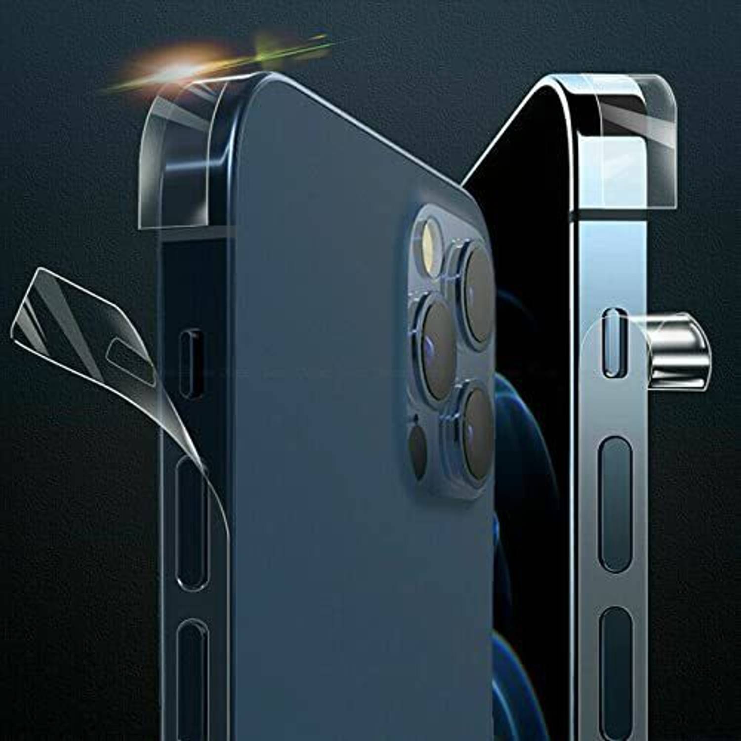 CallSmith Screen Guard for Apple iPhone 14 Pro Anti- Scratch Unbreakable Membrane Frame Side Border Protector Film Matte Side Screen Protector