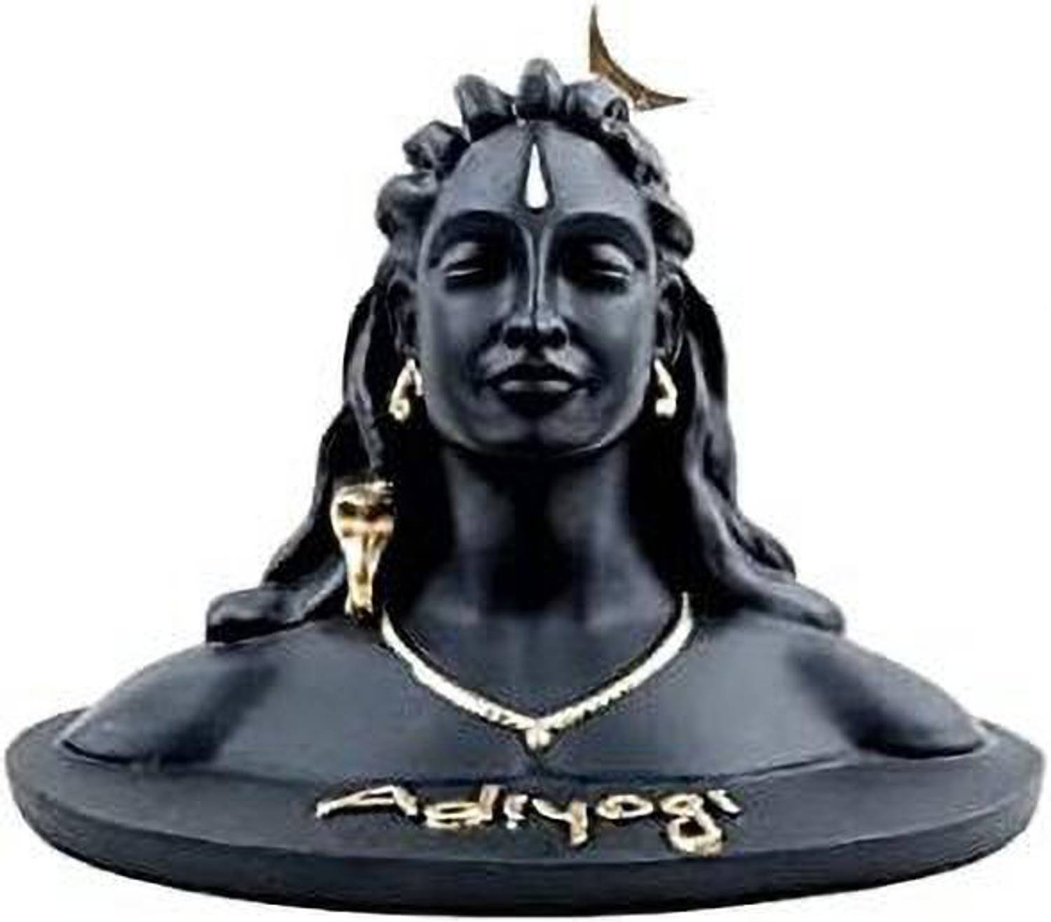 ACLIX Adiyogi Shiv Statue Matte Finish For Car Dashboard Decorative Showpiece  -  10 cm