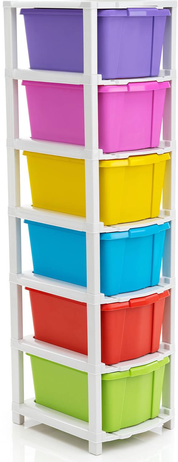 Khunt 6 Compartment Plastic Desk Organizer