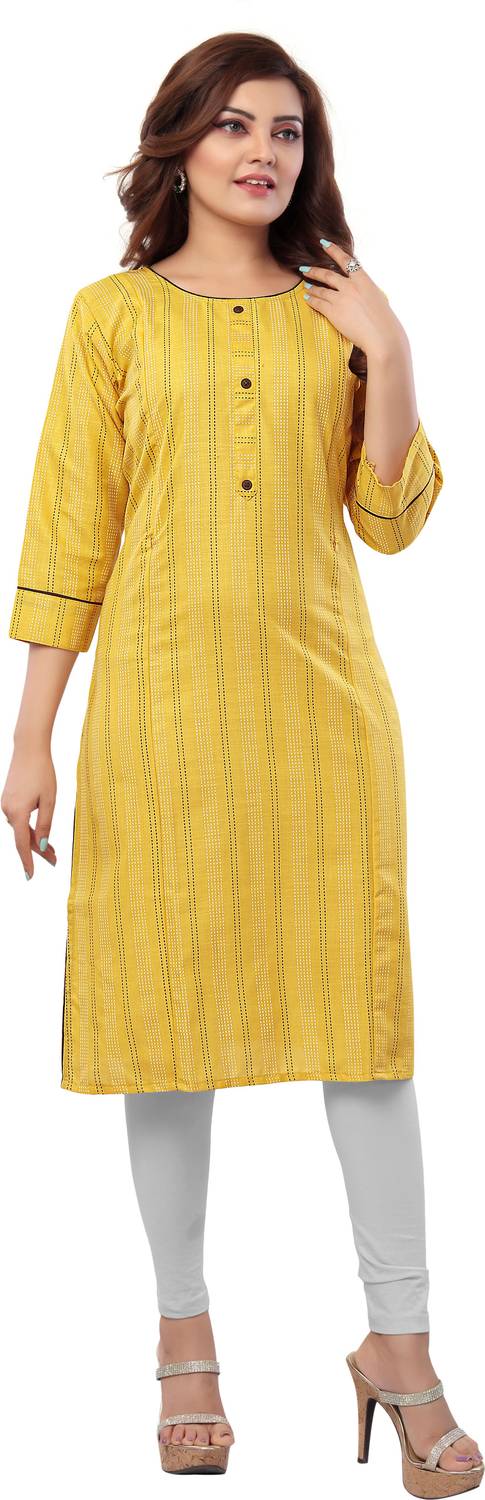 B2Fashion Women Striped Straight Kurta