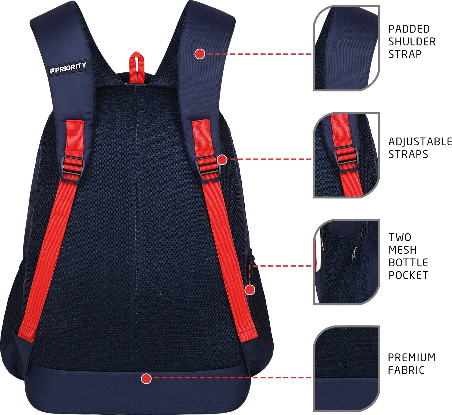 Image of Priority Marvel 18 inches School Bag